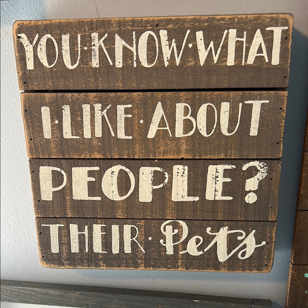 Rustic Brown Pet Quote Wall Decor
